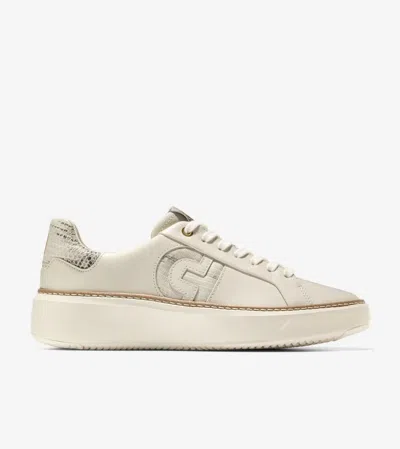 Cole Haan Grandpro Topspin W31301 Sneakers Womens 8.5 Ivory Leather Shoes Fzp545