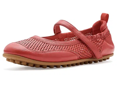 Cole Haan Grandpro Travina Maryjane Ballets Women's Shoes Summer Fig Leather: 7.5 B - Medium In Red