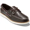 Cole Haan Grandpro Windward Boat Shoe In Dark Chocolate/ivory