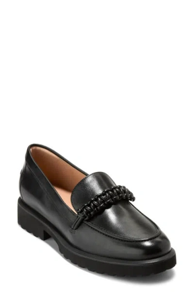 Cole Haan Greta Lug Sole Loafer In Black Leather