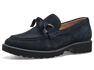 Cole Haan Gwendolyn Bow Loafers Women's Flat Shoes Black Suede: 10 B - Medium, Leather