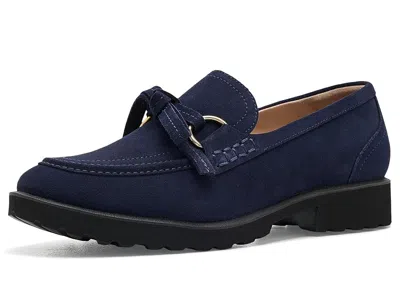 Cole Haan Gwendolyn Bow Loafers Women's Flat Shoes Midnight Moon Suede: 9.5 B - Medium, Leather