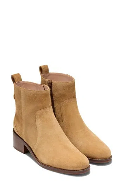 Cole Haan Haddie Ankle Bootie In Golden Honey Suede