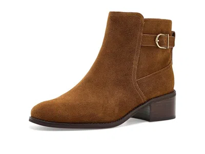 Cole Haan Haddie Buckle Boots Women's Boots Tobacco Suede: 5.5 B - Medium, Leather