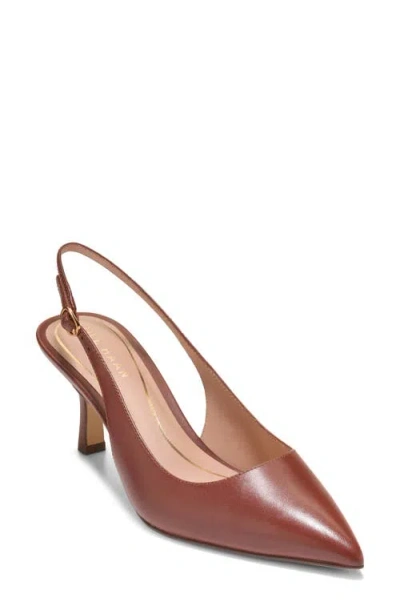 Cole Haan Hansell Slingback Pointed Toe Pump In Brown
