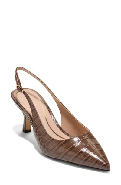 Cole Haan Hansell Slingback Pointed Toe Pump In Brown