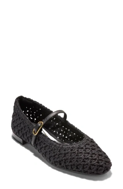 Cole Haan Harlan Woven Ballet Flats In Black