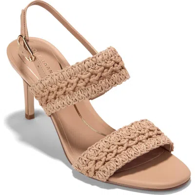 Cole Haan Harlan Woven Double Band Slingback Sandal In Neutral