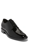 Cole Haan Hawthorne Plain Toe Derby In Black Patent/black