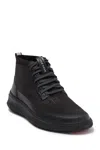 Cole Haan High Top Sneaker In Black Knit