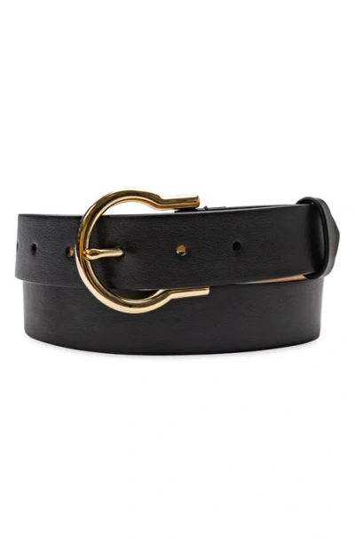 Cole Haan Women's Classic Hinged Buckle Belt In Black