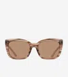 Cole Haan Horn Modified Rectangle Sunglasses - Brown Size Osfa In Brown