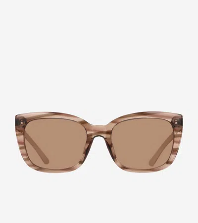 Cole Haan Horn Modified Rectangle Sunglasses - Brown Size Osfa