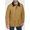 Cole Haan Men's Corduroy-shirt-collar Waxed Rain Jacket In Khaki
