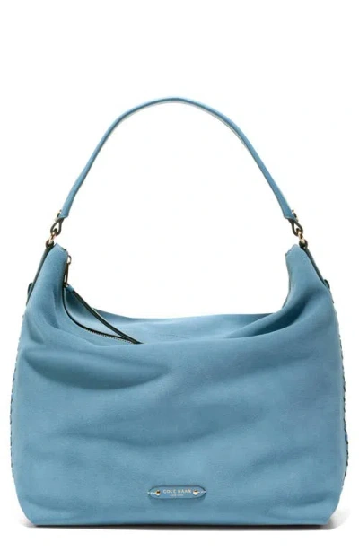 Cole Haan Isabella Leather Hobo Bag In Blue