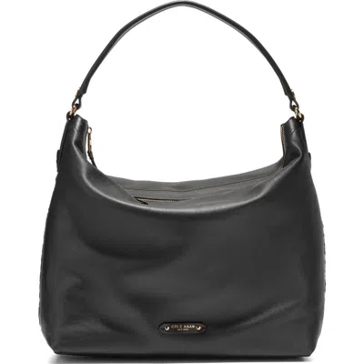 Cole Haan Isabella Leather Hobo Bag In Black