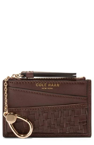 Cole Haan Ivy Leather Card Case In Madeira Brown