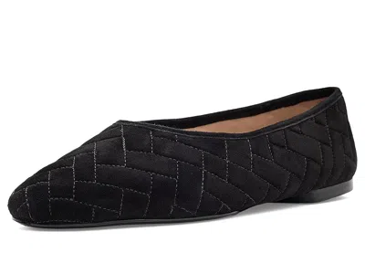Cole Haan Jasleen Quilted Ballet Flats Women's Shoes Black Quilted Suede: 7 B - Medium