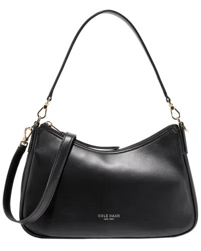 Cole Haan Jodie Leather Shoulder Bag In Black