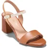 Cole Haan Josie Block Heel Sandal In British Tan/biscuit/ivory