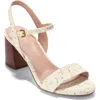 Cole Haan Josie Block Heel Sandal In Vanilla Custard Floral Print