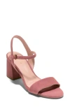 Cole Haan Josie Scalloped Block Heel Sandal In Rouge