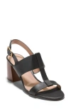 Cole Haan Josie T-strap Sandal In Black Leather