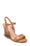 Cole Haan Josie Wedge Sandal In Pecan Leather