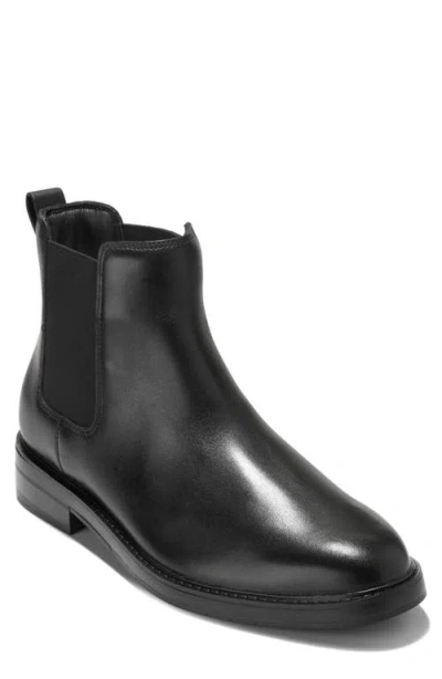 Cole Haan Newmark Grand Water Resistant Chelsea Boot In Black
