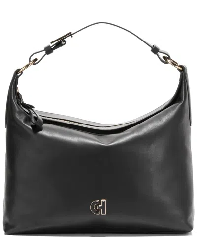 Cole Haan Kamila Leather Hobo Bag In Black