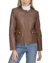 Cole Haan Lambskin Jacket In Brown