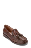 Cole Haan Lana Lux Tassel Loafer In Dark Cuoio Snake Print Leather