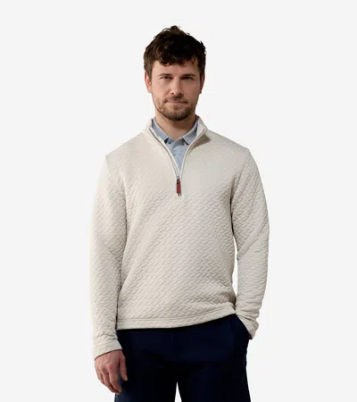 Cole Haan Last Stitch Quarter Zip In Neutral
