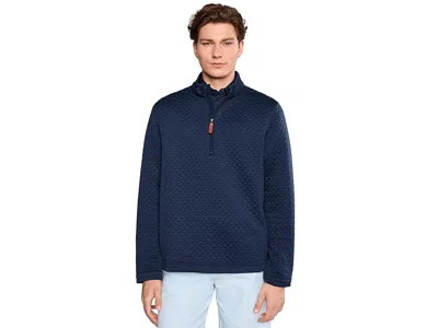 Cole Haan Last Stitch Quarter Zip Sweater In Blue