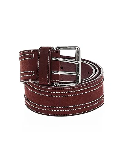 Pre-owned Cole Haan Leather Belt In Burgundy