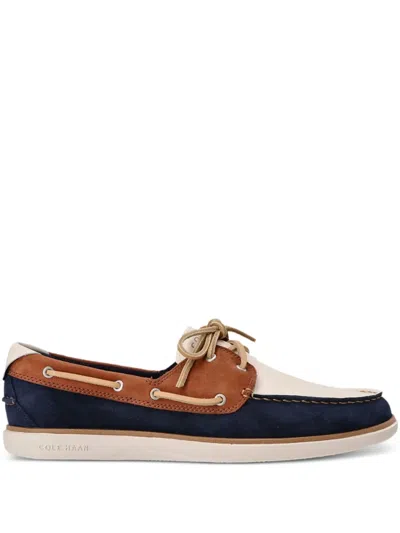 Cole Haan Leather Boat Shoes In Multi