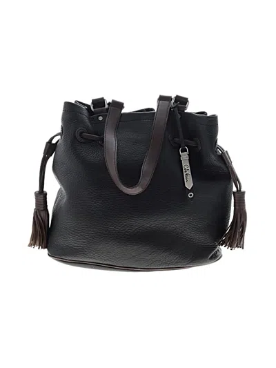 Pre-owned Cole Haan Leather Bucket Bag In Black