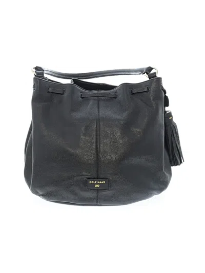 Pre-owned Cole Haan Leather Bucket Bag In Black