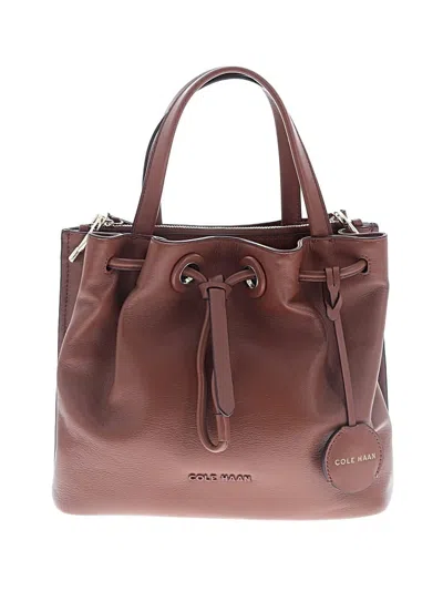 Pre-owned Cole Haan Leather Bucket Bag In Brown