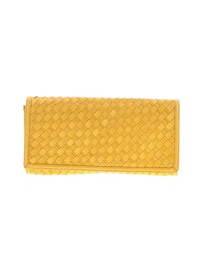 Pre-owned Cole Haan Leather Clutch In Yellow