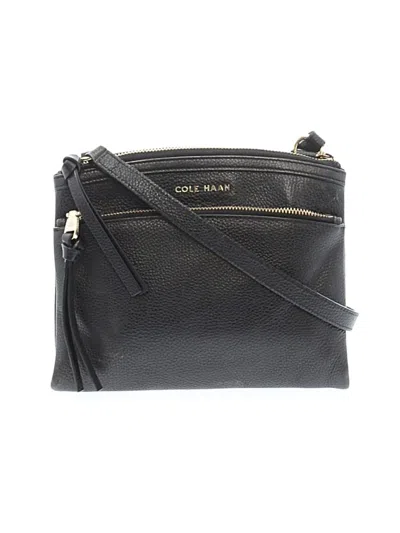 Pre-owned Cole Haan Leather Crossbody Bag In Black