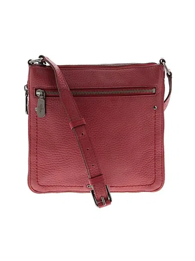 Pre-owned Cole Haan Leather Crossbody Bag In Burgundy