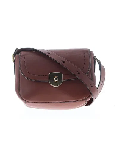 Pre-owned Cole Haan Leather Crossbody Bag In Burgundy