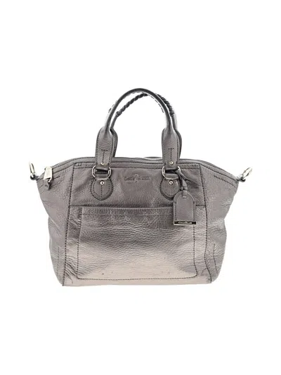 Pre-owned Cole Haan Leather Crossbody Bag In Silver