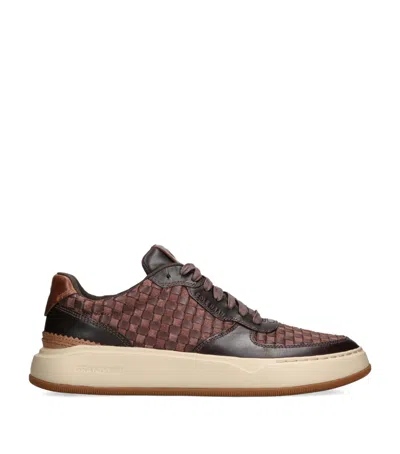 Cole Haan Leather Grandprø Crossover Sneakers In Brown