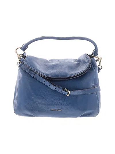 Pre-owned Cole Haan Leather Hobo Bag In Blue