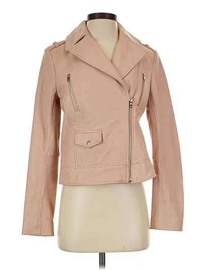 Pre-owned Cole Haan Leather Jacket In Tan