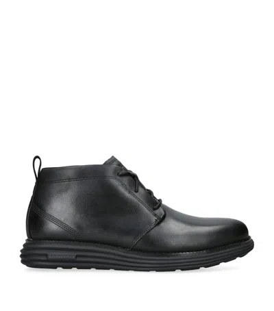 Cole Haan Leather Øriginalgrand Chukka Boots In Black