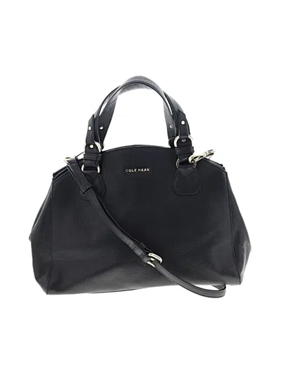Pre-owned Cole Haan Leather Satchel In Black