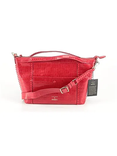 Pre-owned Cole Haan Leather Satchel In Red